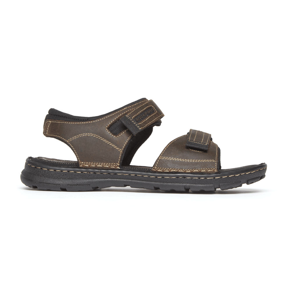 Rockport Singapore Mens Sandals - Darwyn Quarter Strap Brown - ZF0124765